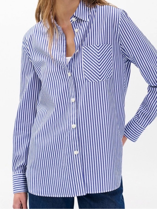 rag & bone Tops - Rag & Bone oversized Maxine Poplin Blue White Stripe Button Up Shirt Sz XS